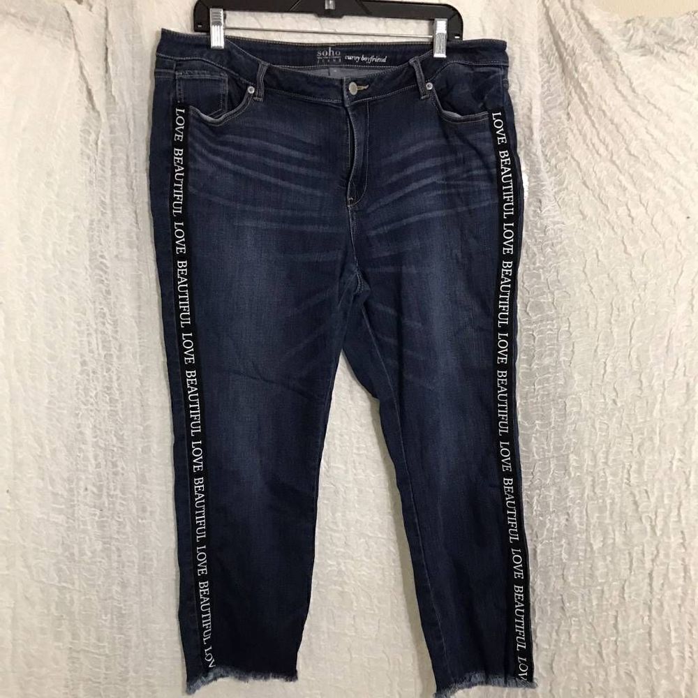 Soho Curvy Girlfriend Jeans Size 14